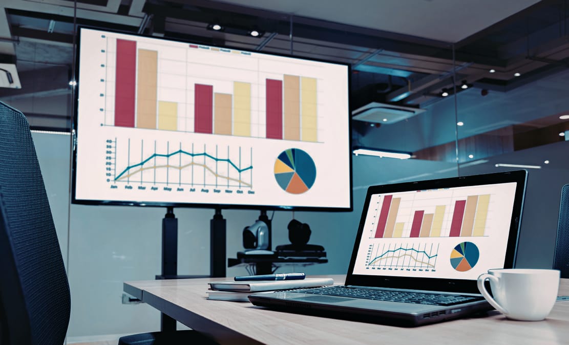 Real-time analytics on meeting-room displays