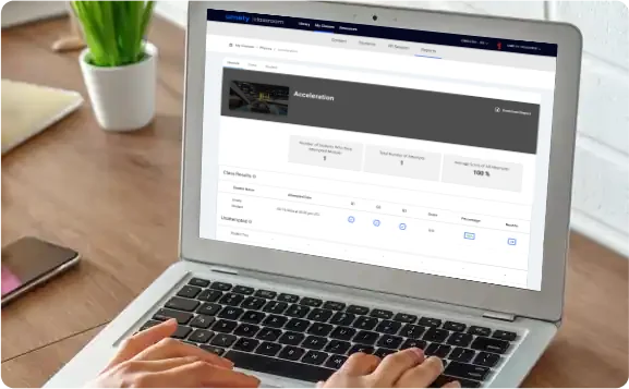 Classroom management software dashboard